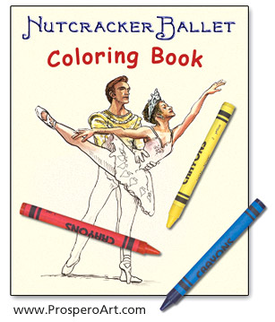Nutcracker Ballet Coloring Book by Prospero Art